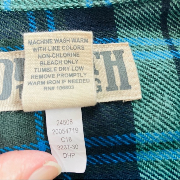 Duluth Trading Plaid Shirt Jack Mens Sz 2XL. Heavy Flannel Long Sleeve Button. - Picture 9 of 11